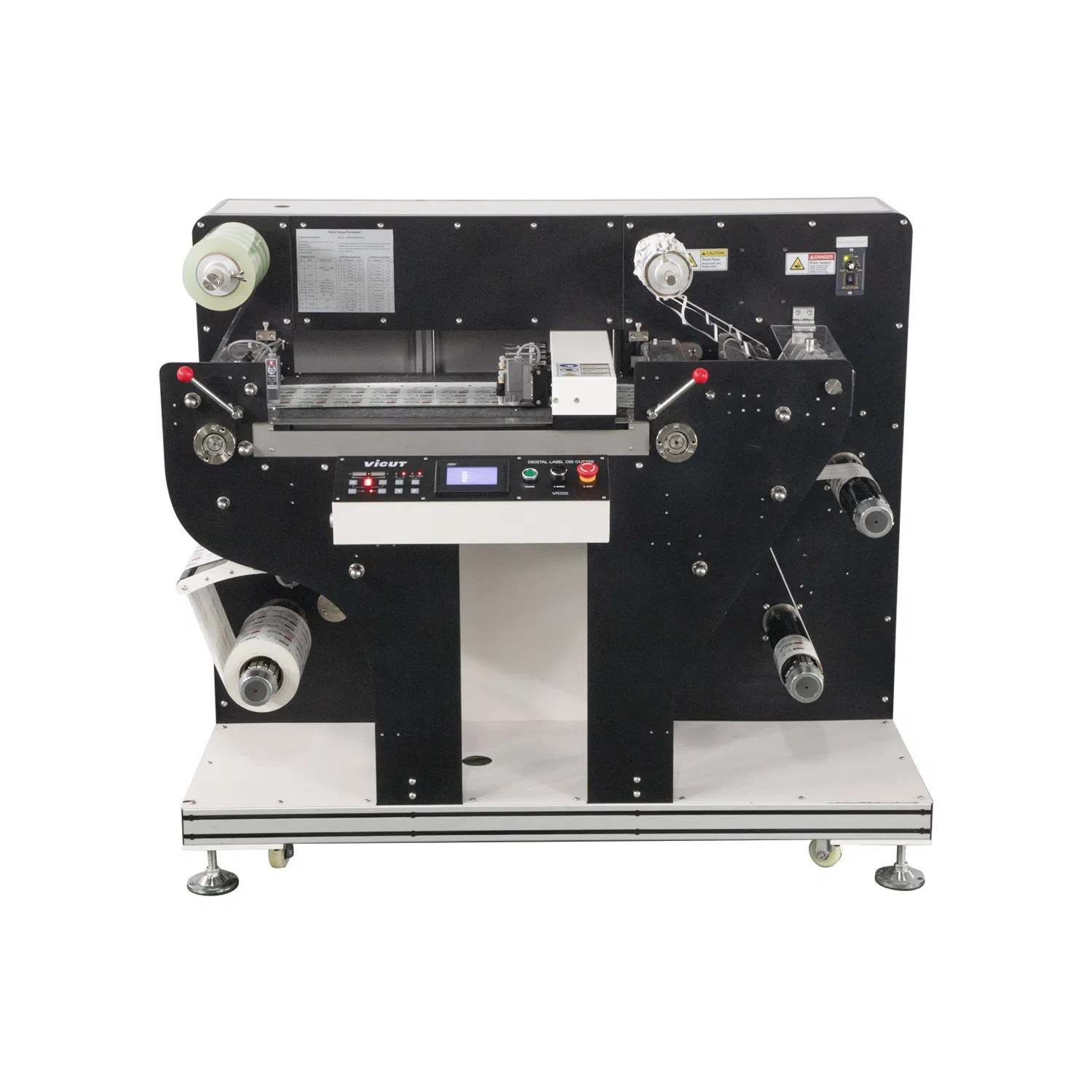 320mm Roll Label Sticker Digital Laminating Die Cutter and Rotary Label Slitting Machine