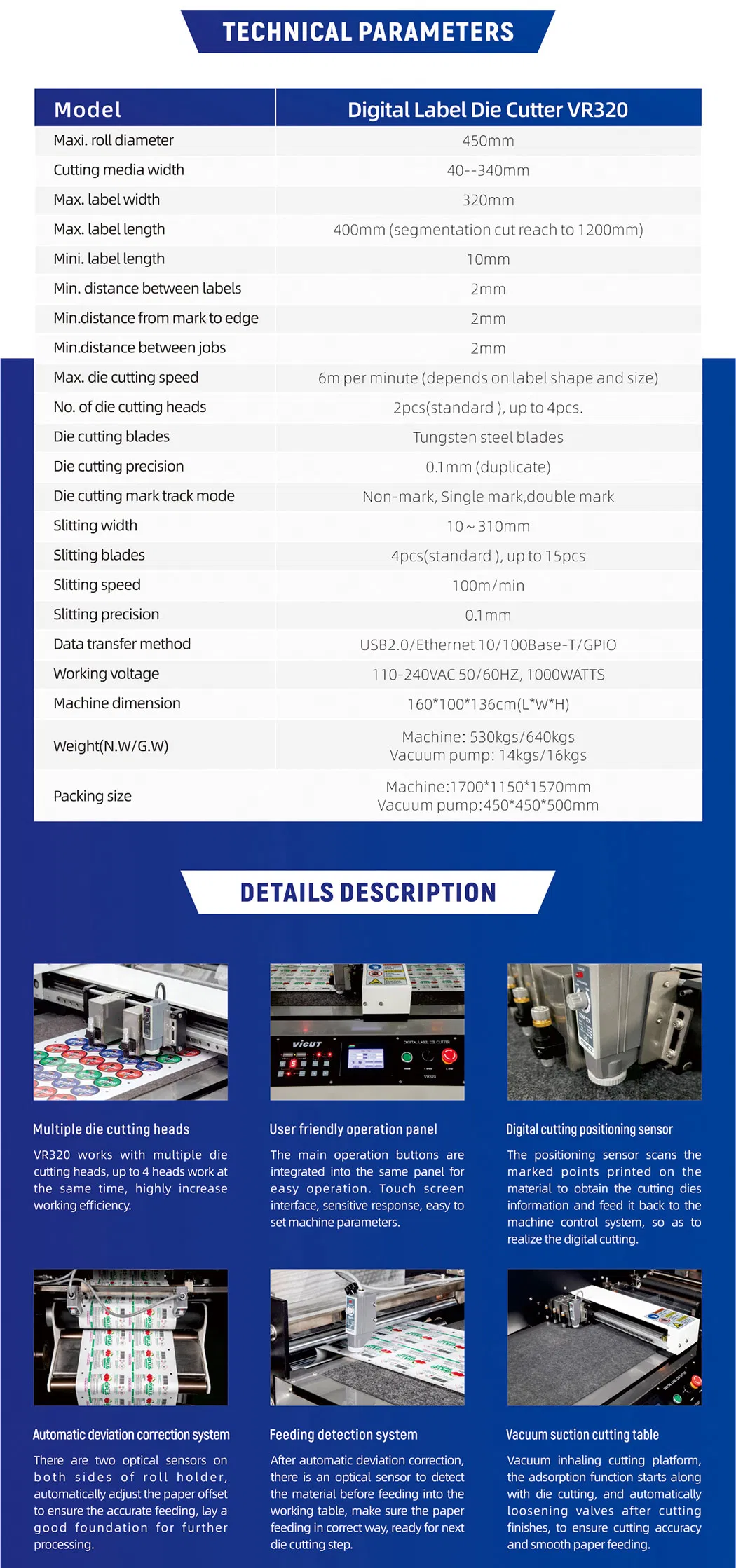 320mm Roll Label Sticker Digital Laminating Die Cutter and Rotary Label Slitting Machine