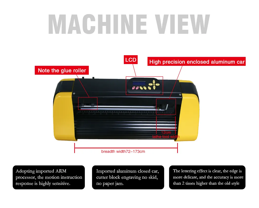 44 Inch/1100mm China Cheap Vertical Roll Vinyl Auto Contour Cutting Plotter with Laser Cutting Plotter High Precision Vinyl Cutting
