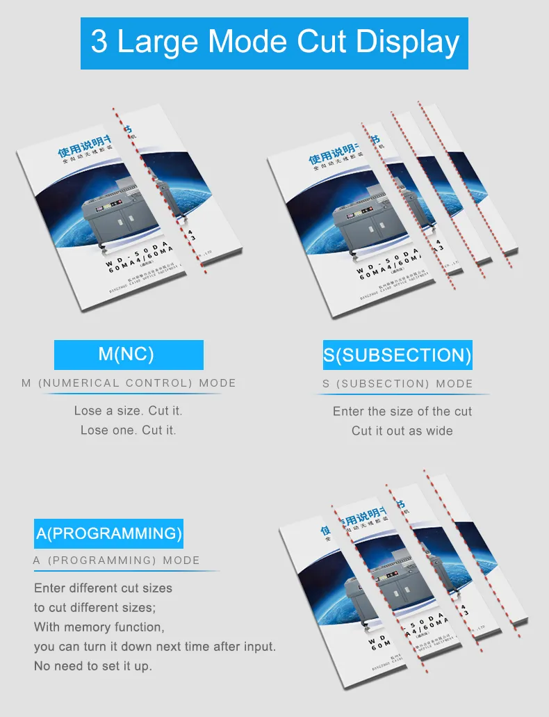 490mm Cutting Width Paper Cutting Machinery (WD-490R)