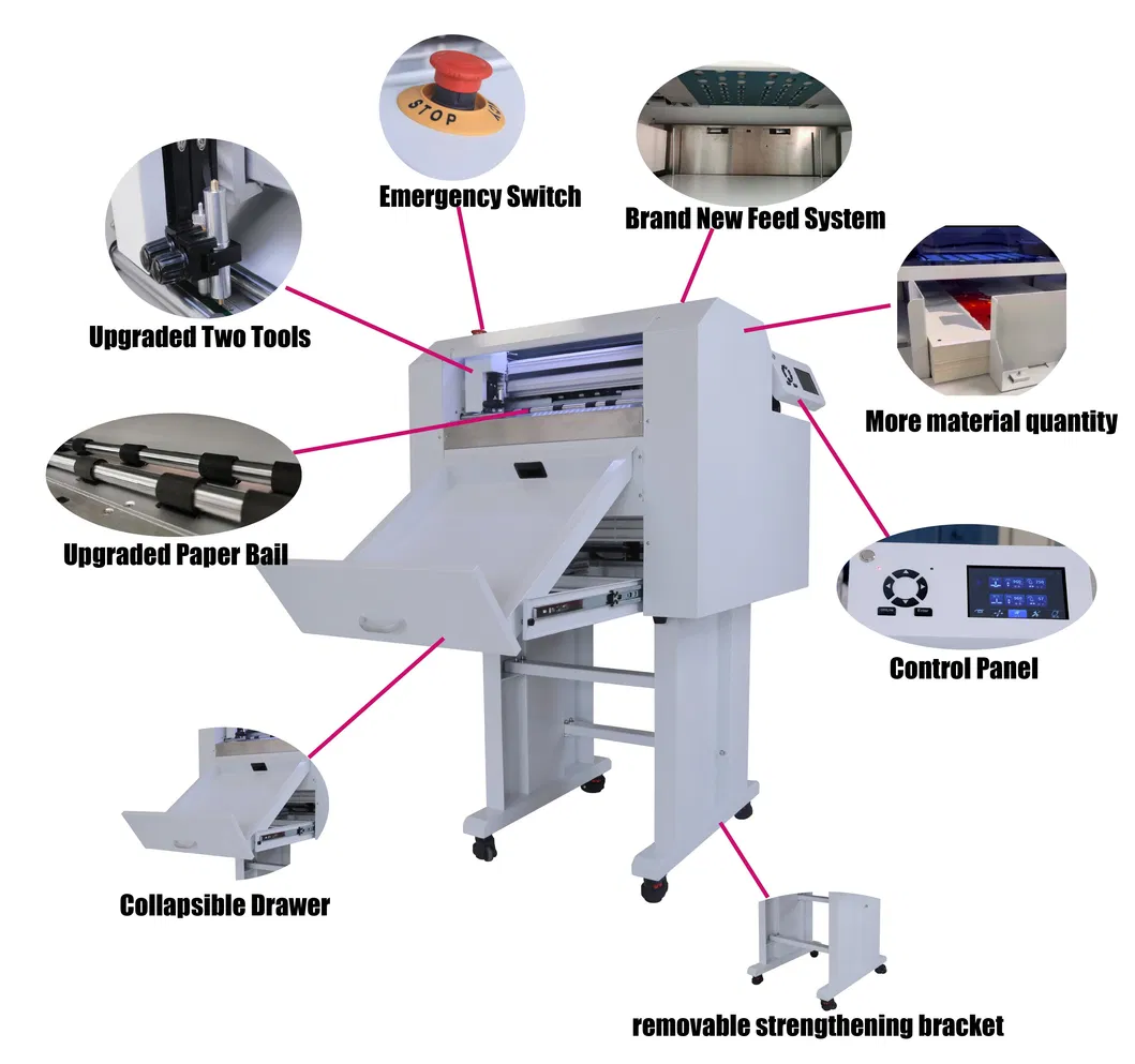 Adsorbed Auto Feeding Cutting and Creasing Die Cutter Can Half/Kiss-Cut for Self-Adhesive Wire Drawing Material, Thin PVC, Label and Synthetic Paper