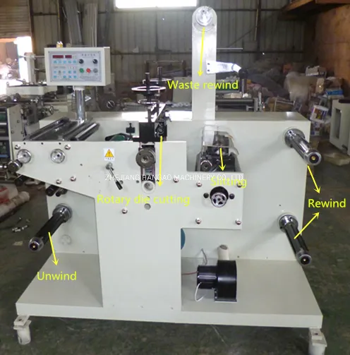 Blank Label Slitting Machine with Rotary Die Cutting