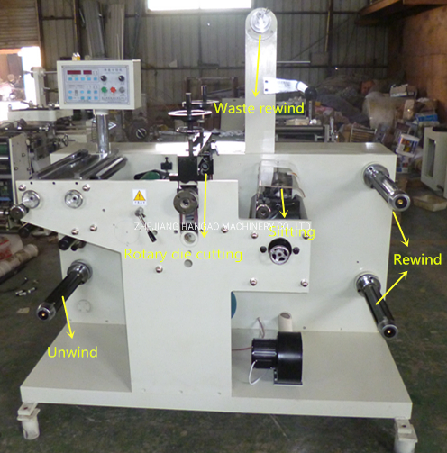 Blank Label Slitting Machine with Rotary Die Cutting