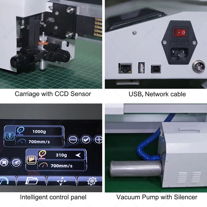 Doubel Heads Flatbed Plotter Cardboard After Printer CCD Camera Auto-Positioning Film CAD Precise Graphic Hands-Free Optical Sensor High-Performance Die Cutter