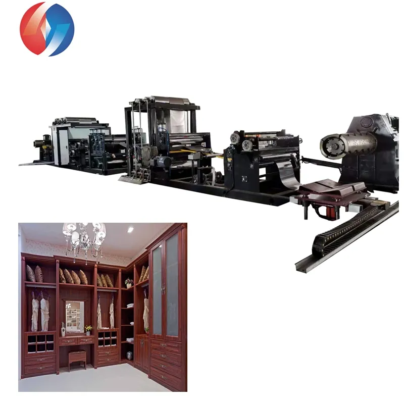 for Room Closet Galvanized Steel Coil PVC Film Lamination Laminating Machine