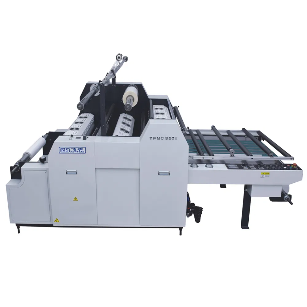 Fully Automatic Laminator Hydraulic Heat Press Laminating Pressing Cutting Folding Sheet Paper Cup Sleeve Reflection Deep Embossing Machine
