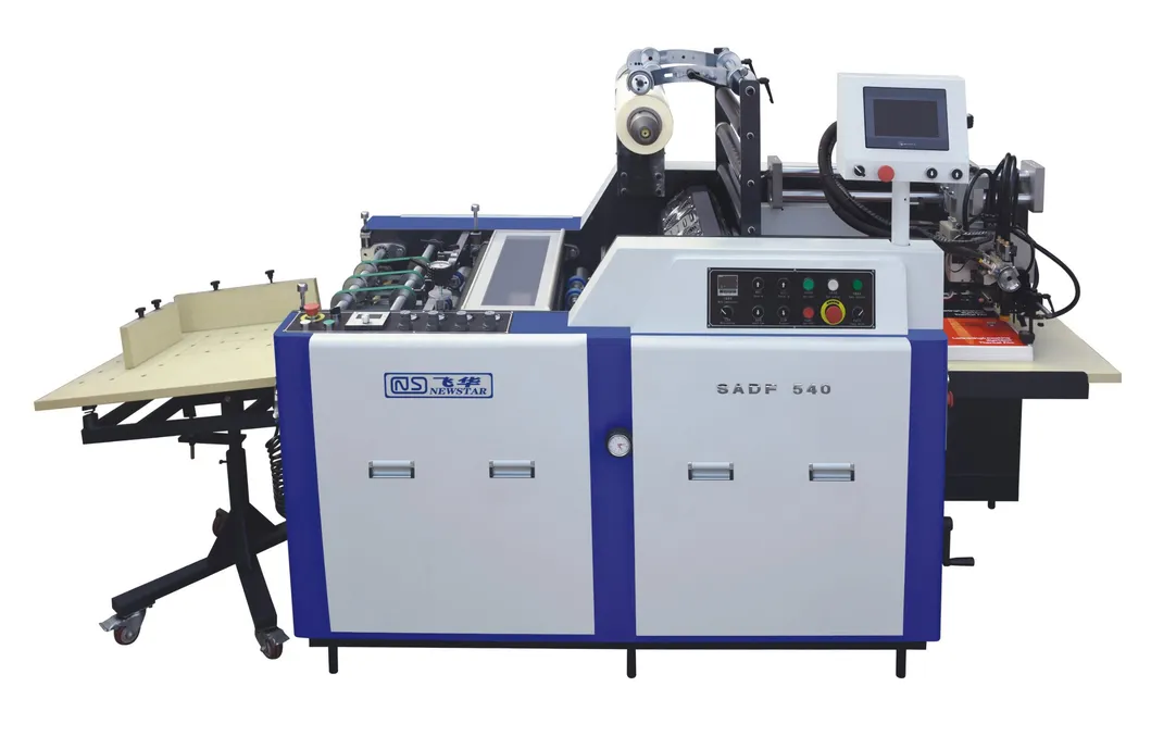 Fully Automatic Laminator Hydraulic Heat Press Laminating Pressing Cutting Folding Sheet Paper Cup Sleeve Reflection Deep Embossing Machine