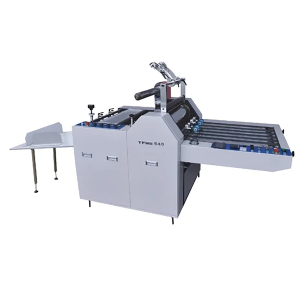 Fully Automatic Laminator Hydraulic Heat Press Laminating Pressing Cutting Folding Sheet Paper Cup Sleeve Reflection Deep Embossing Machine