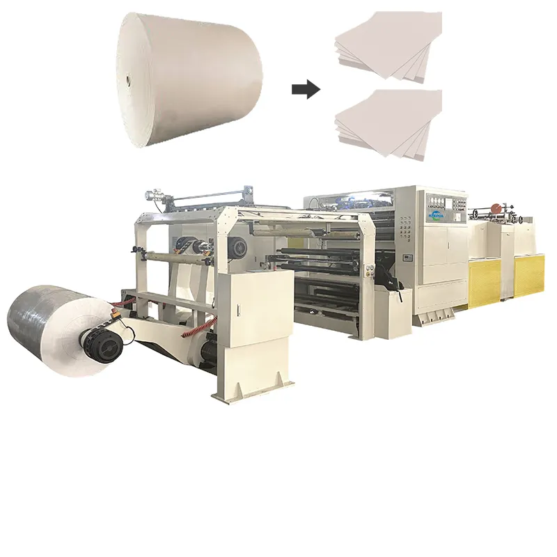 High Speed Servo Control Automatic Folio Size Paper Roll Cutting Machine