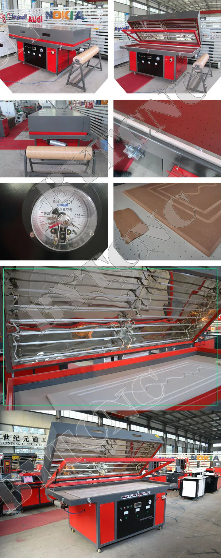 PVC Vacuum Membrane Press Machine for Door Cabinet PVC Laminated Making