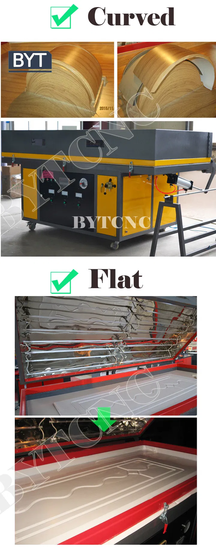 PVC Vacuum Membrane Press Machine for Door Cabinet PVC Laminated Making