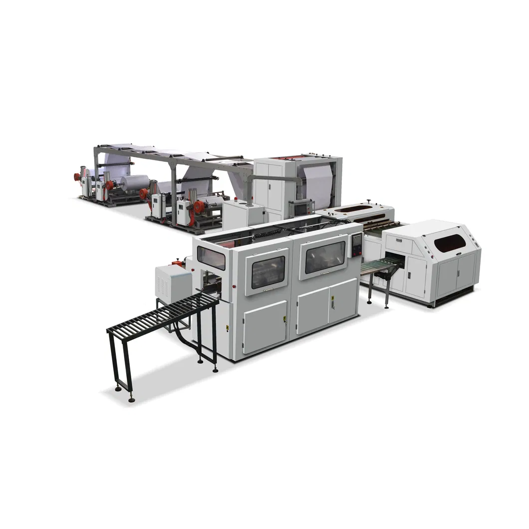 Rth-1100A4 Sheet Cutting Line Auto Feeding A3 A4 Sheet Label Cutting Machine with Four Frame