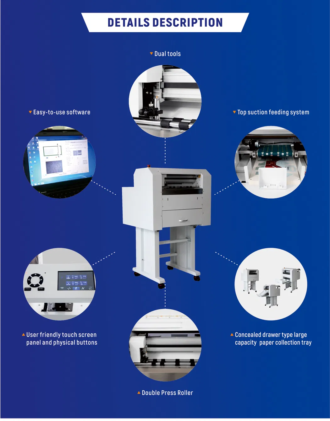 Vicut Max 750g Down Force Die Cutting/Full Cutting/Half Cutting Dts