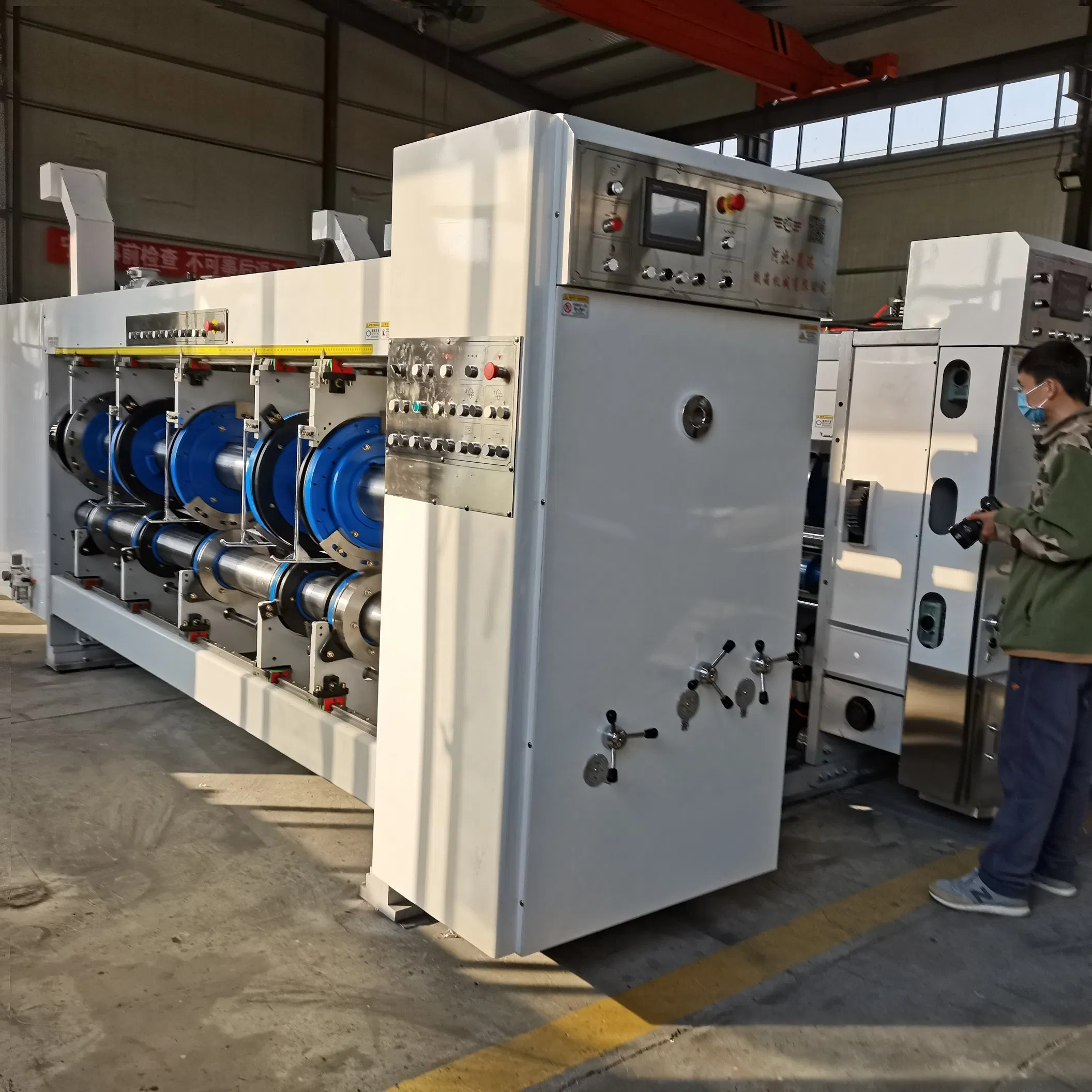 Water Ink Flexo Corrugated Cardboard Printing Rotary Die-Cutting Slotting Machine